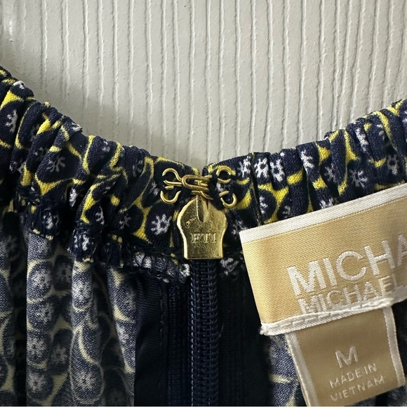 Michael Kors Chain Strap Midi Dress M – Y2K Resortwear Glam Floral - Picture 5 of 11